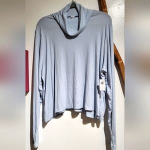 NWT Old Navy Sky Blue Turtleneck Long-sleeved Crop Shirt